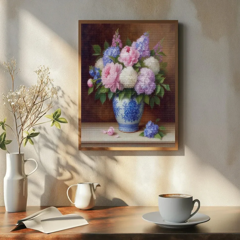 Kit peinture diamant fleurs 20x30 à 40x50 cm