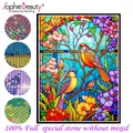 Kit peinture diamant fleurs oiseaux fée 30 à 90 cm – 1