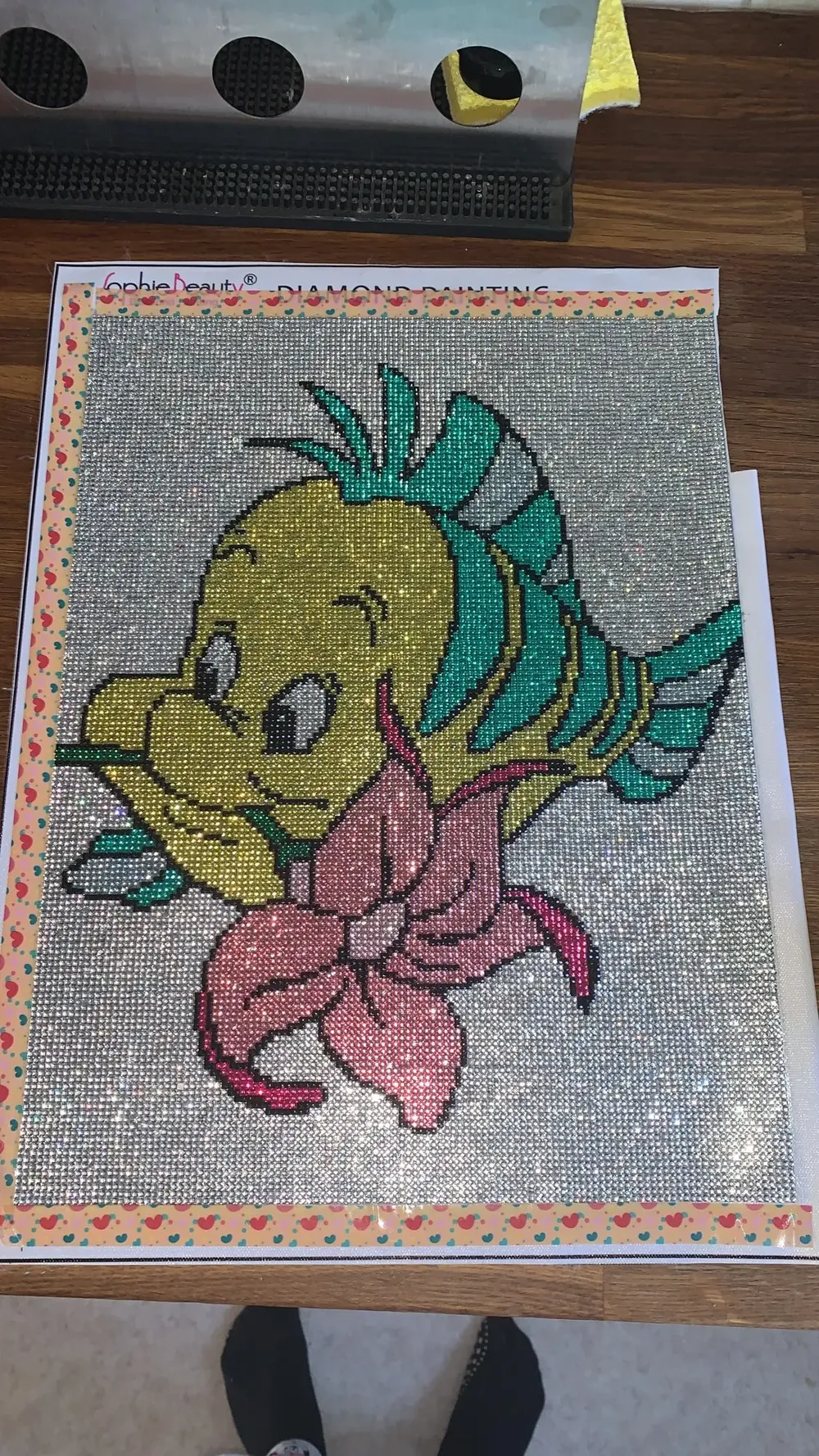 Kit peinture diamant fleurs oiseaux fée 30 à 90 cm