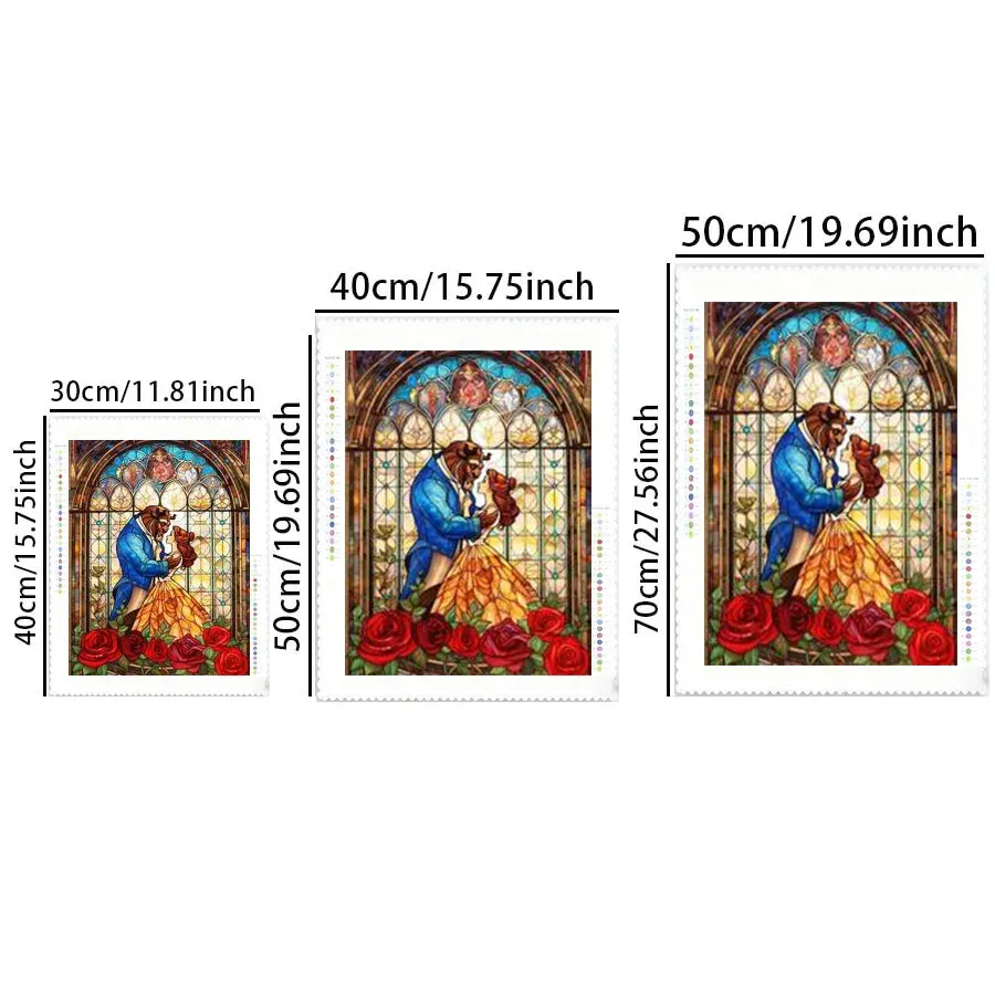 Kit peinture diamant floqué 30x40 à 50x70 cm