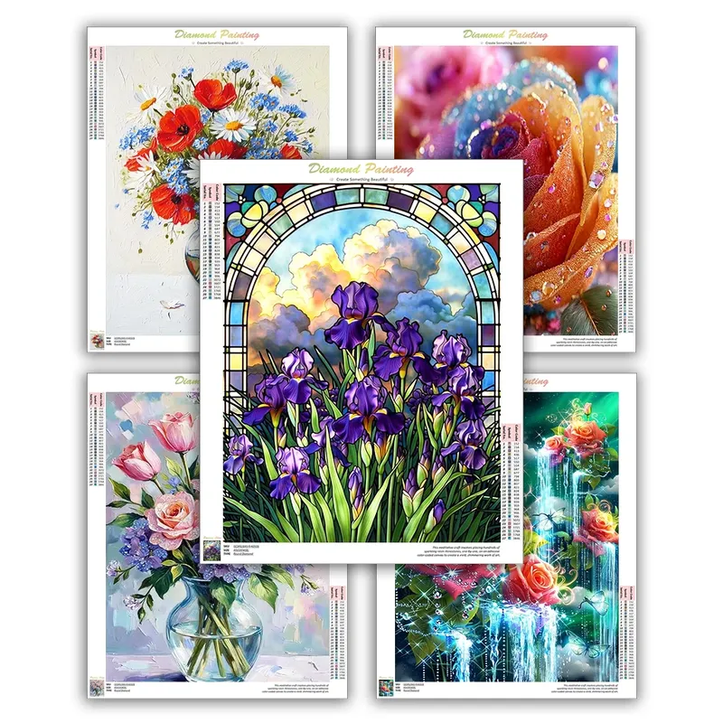 Kit peinture diamant floral 20 à 50 cm