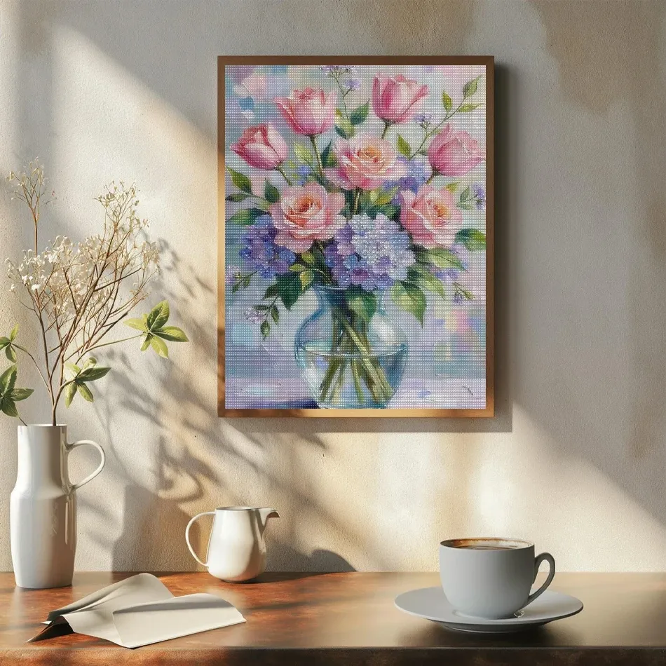 Kit peinture diamant floral 20 à 50 cm