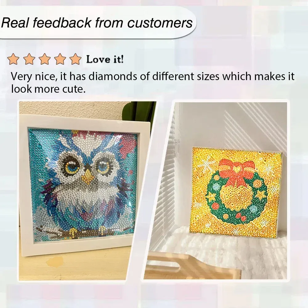 Kit peinture diamant forêt noël 30 à 60 cm