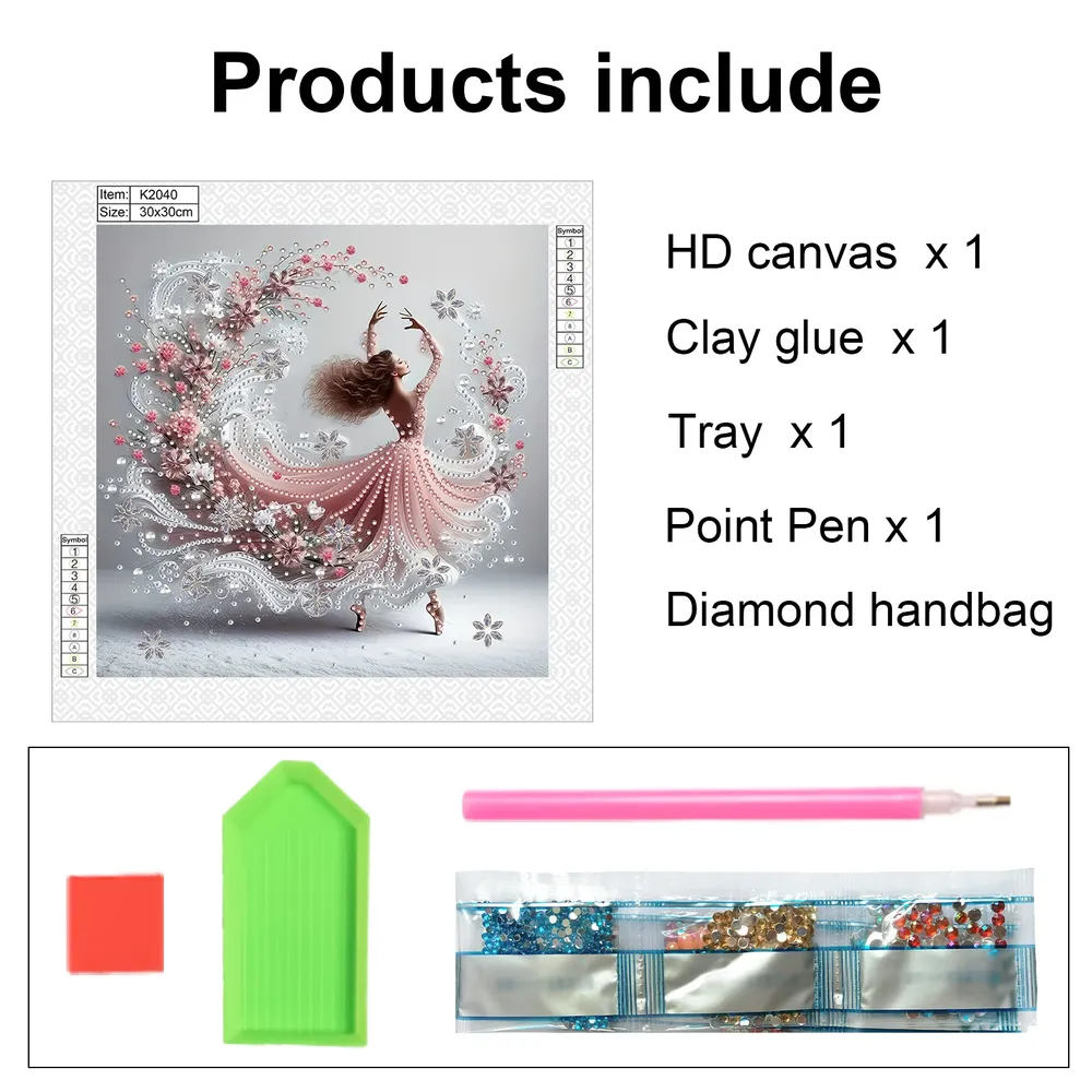 Kit peinture diamant forme spéciale danseuse