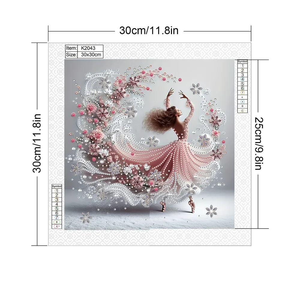 Kit peinture diamant forme spéciale danseuse