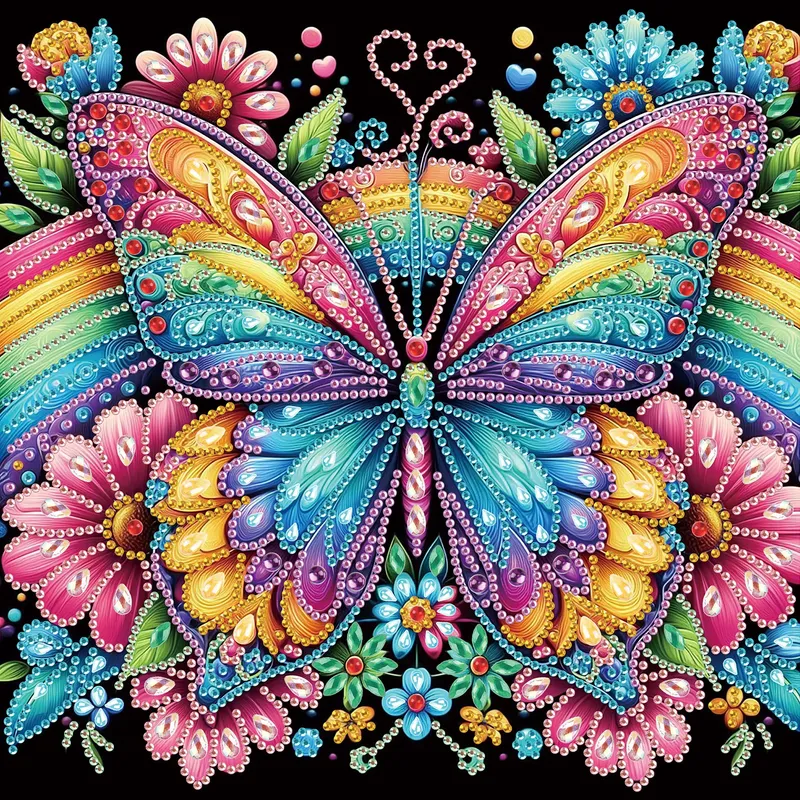 Kit peinture diamant forme spéciale papillon