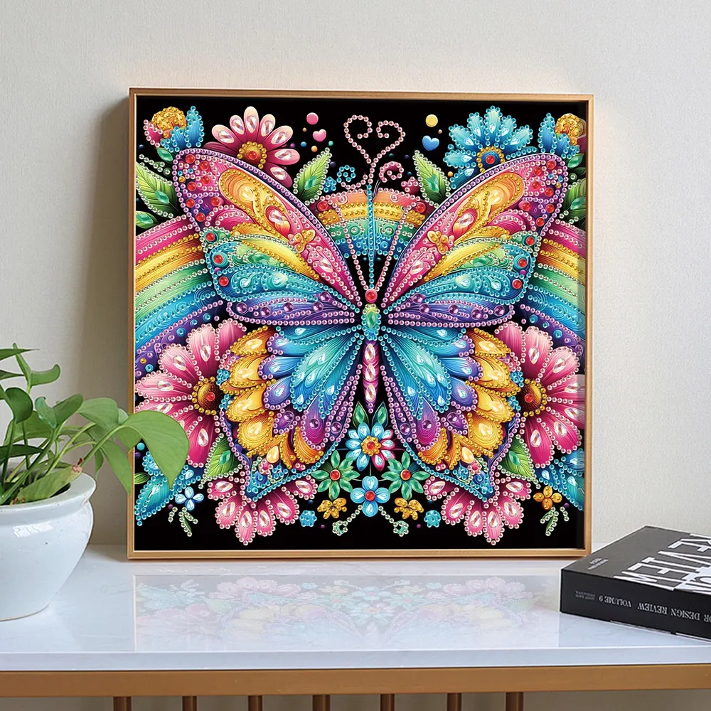 Kit peinture diamant forme spéciale papillon