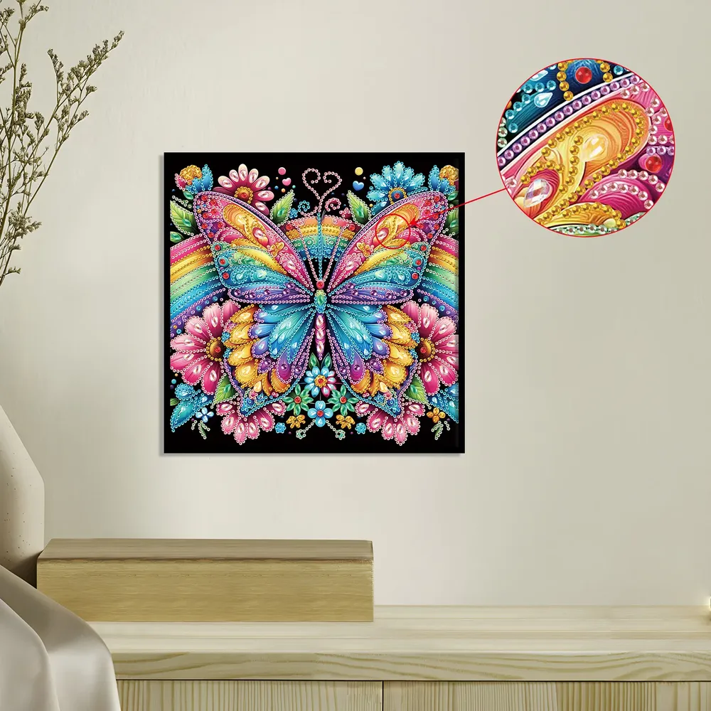 Kit peinture diamant forme spéciale papillon