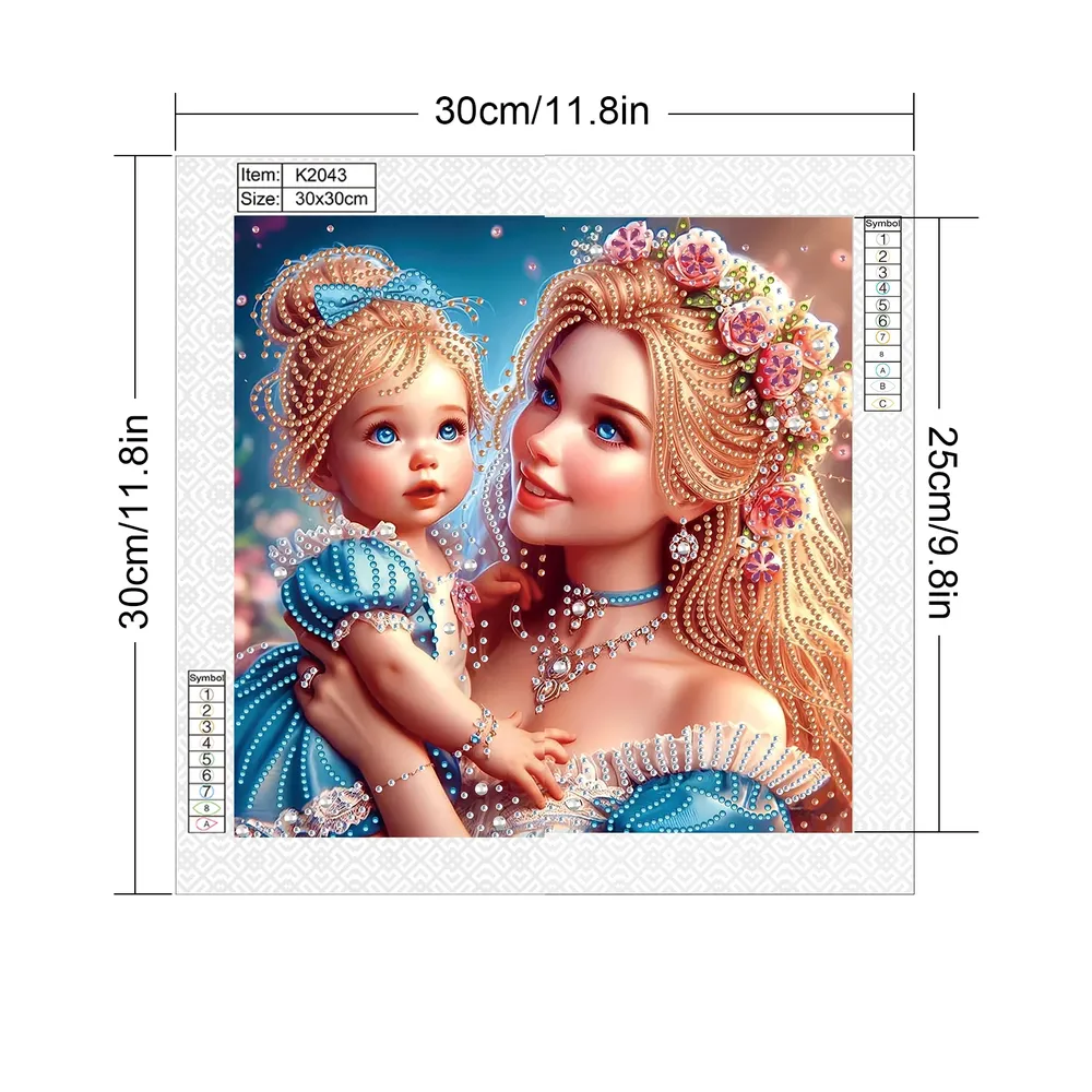 Kit peinture diamant forme spéciale princesse