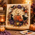Kit peinture diamant Halloween fantôme et citrouille – Couleur BLANC (A)