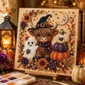 Kit peinture diamant Halloween fantôme et citrouille – Couleur Gris clair (F)