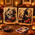 Kit peinture diamant Halloween fantôme et citrouille – Couleur noir (BC)