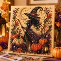 Kit peinture diamant Halloween fantôme et citrouille – Couleur Rouge (C)