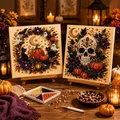 Kit peinture diamant Halloween fantôme et citrouille – Couleur vert (AB)