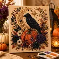 Kit peinture diamant Halloween fantôme et citrouille – Couleur Violet (E)