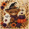 Kit peinture diamant Halloween fantôme et citrouille – Couleur ZZHFniu