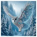 Kit peinture diamant hibou extraterrestre 30 cm – Couleur Owl
