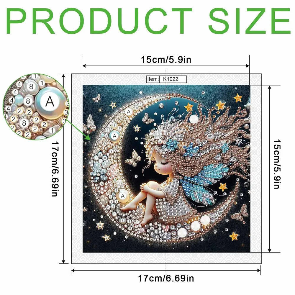 Kit peinture diamant lune forme spéciale adulte