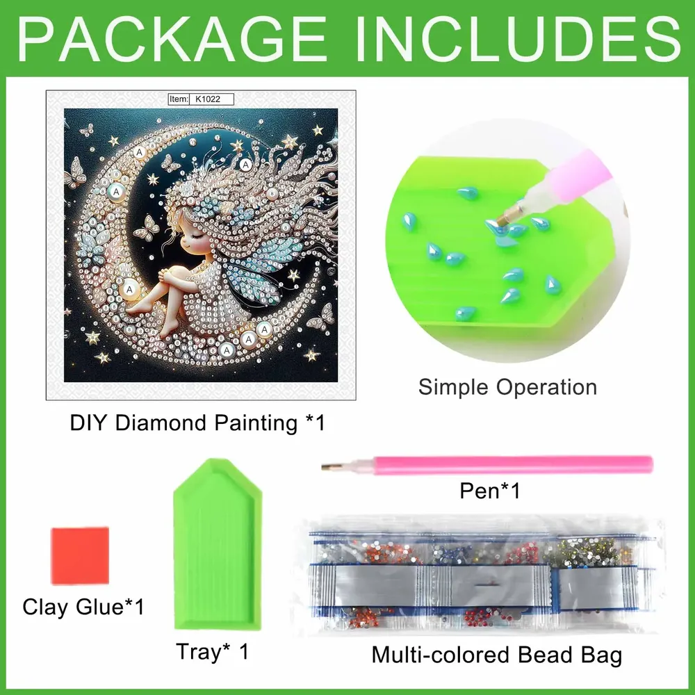 Kit peinture diamant lune forme spéciale adulte
