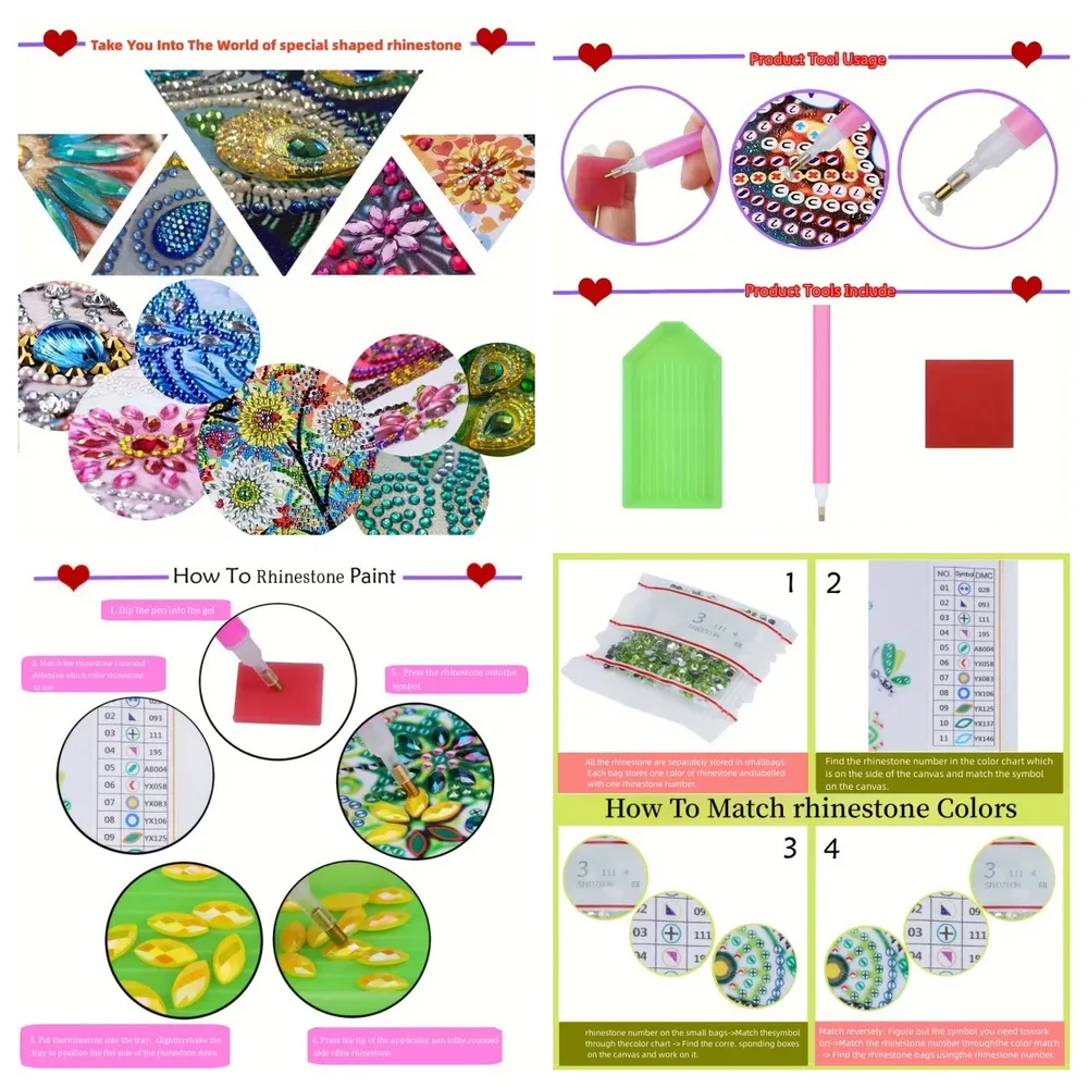 Kit peinture diamant miroir mandala forme spéciale