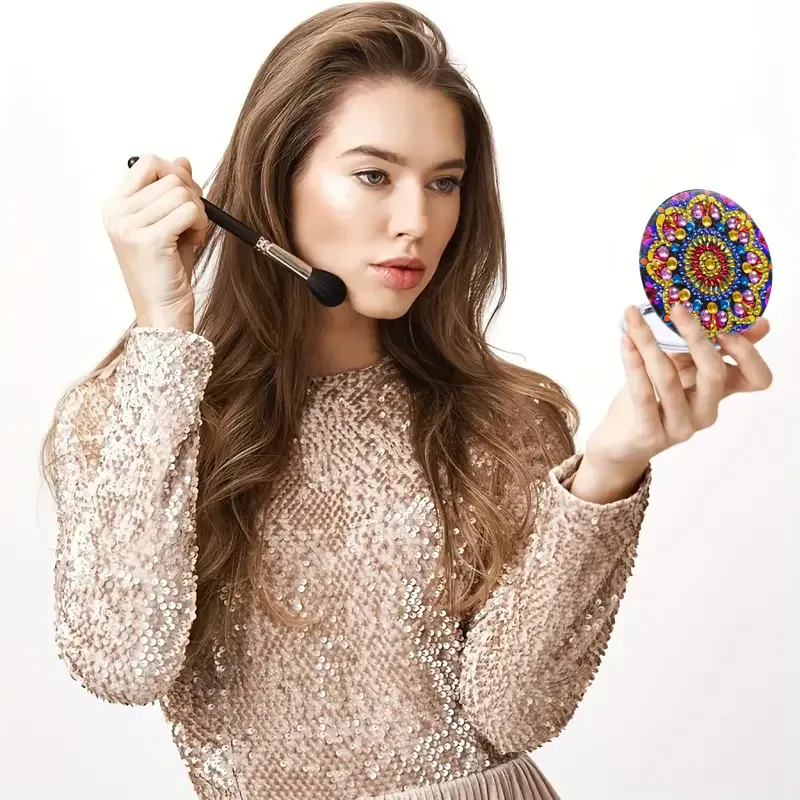 Kit peinture diamant miroir mandala forme spéciale
