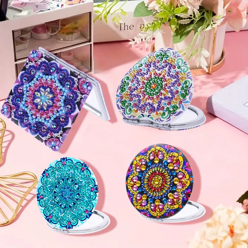 Kit peinture diamant miroir mandala forme spéciale
