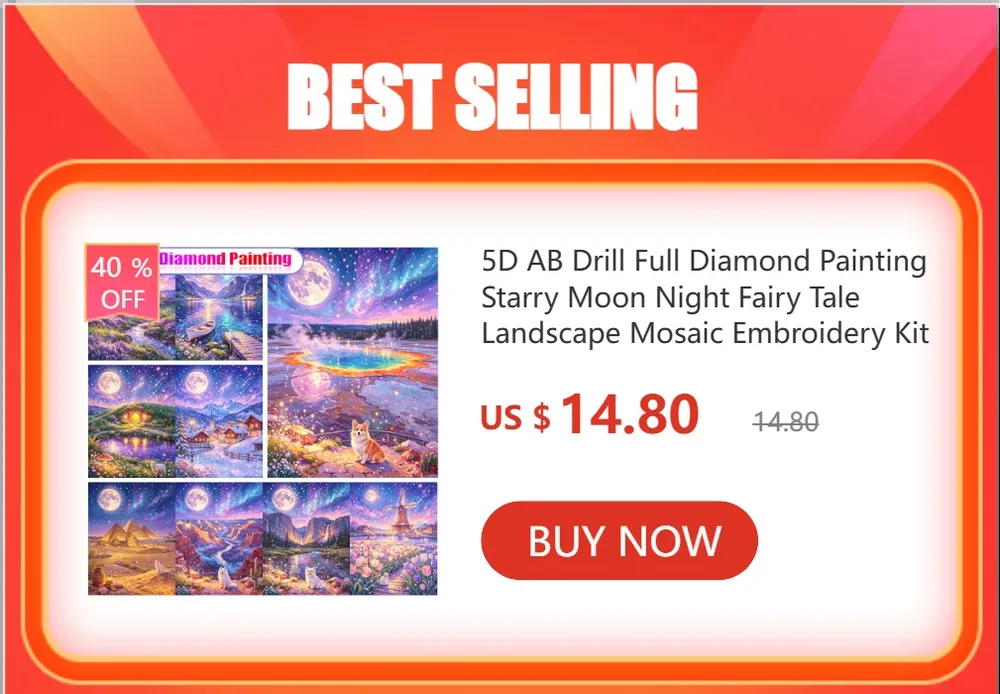 Kit peinture diamant motifs abstraits 20 à 50 cm