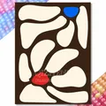 Kit peinture diamant motifs abstraits 20 à 50 cm – Couleur Rouge (XI-3287)