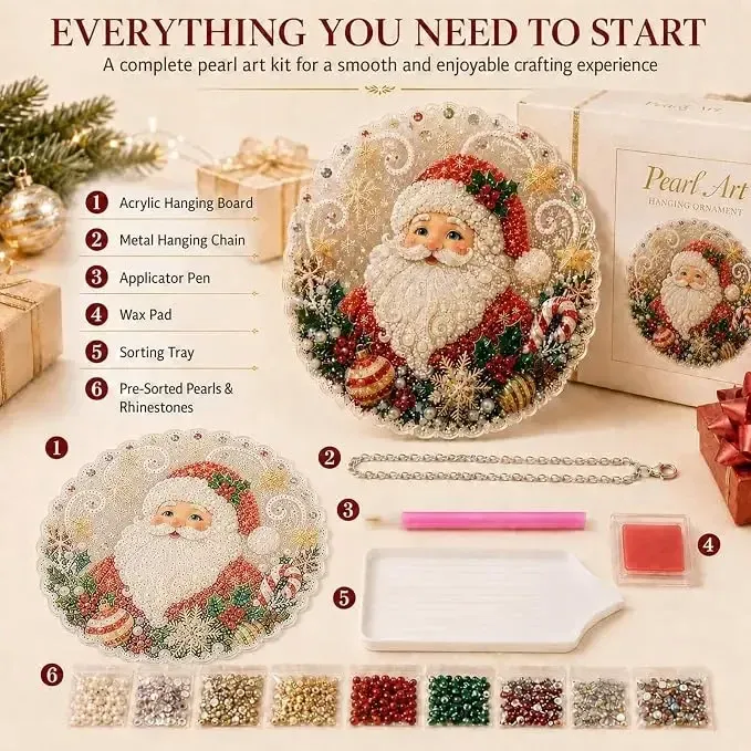 Kit peinture diamant Noël 20x20 cm avec chaîne