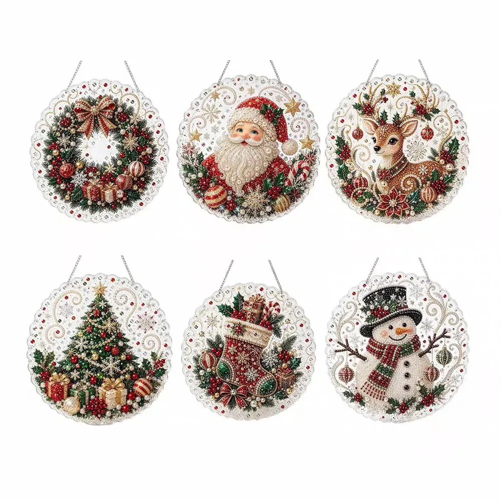Kit peinture diamant Noël 20x20 cm avec chaîne