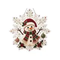Kit peinture diamant Noël 20x20 cm avec chaîne – Color Snowflake snowman