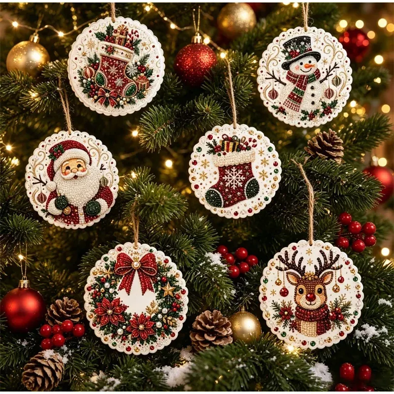 Kit peinture diamant Noël 6 pièces