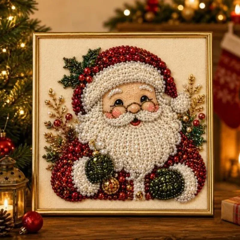 Kit peinture diamant Noël avec cadre 20x20cm