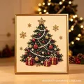 Kit peinture diamant Noël avec cadre 20x20cm – Couleur Christmas Tree