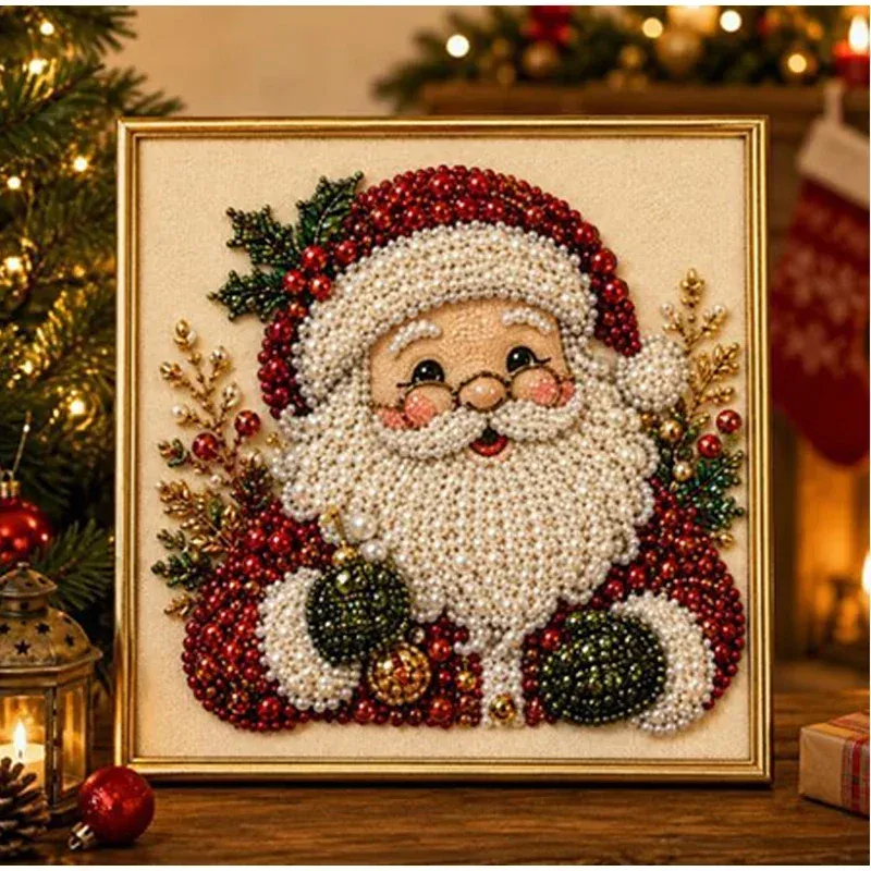 Kit peinture diamant Noël avec cadre 20x20cm