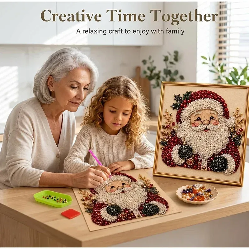 Kit peinture diamant Noël avec cadre 20x20cm