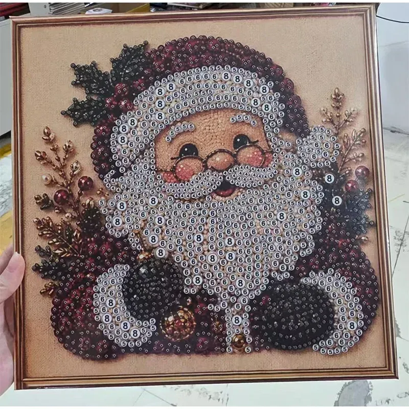 Kit peinture diamant Noël avec cadre 20x20cm