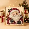 Kit peinture diamant Noël avec cadre 20x20cm – Couleur Santa Claus