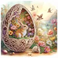 Kit peinture diamant oeuf de pâques 30x30 cm pour adultes – Couleur Easter eggs