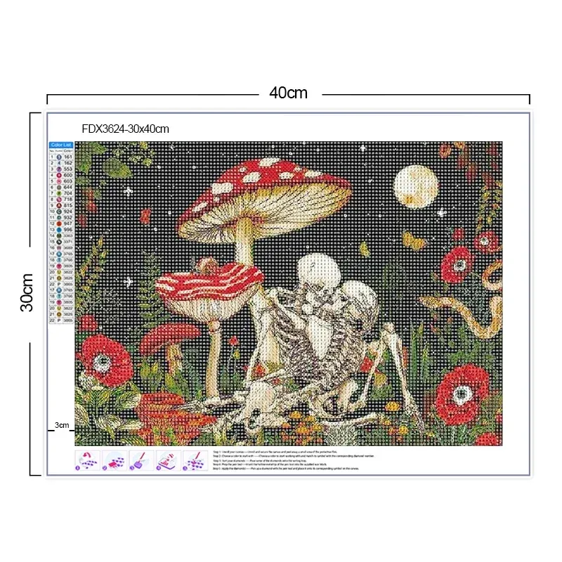 Kit peinture diamant papillon 20 à 30 cm