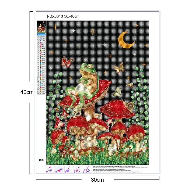 Kit peinture diamant papillon 20 à 30 cm