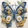 Kit peinture diamant papillon 30x30 cm – Couleur Bourgogne (04)