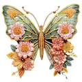 Kit peinture diamant papillon 30x30 cm – Couleur Jaune (02)