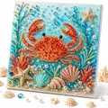 Kit peinture diamant perles océan tortues dauphins poulpes – Couleur Gris clair
