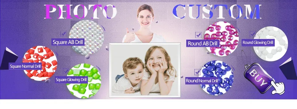Kit peinture diamant personnalisé 5D carré ou rond