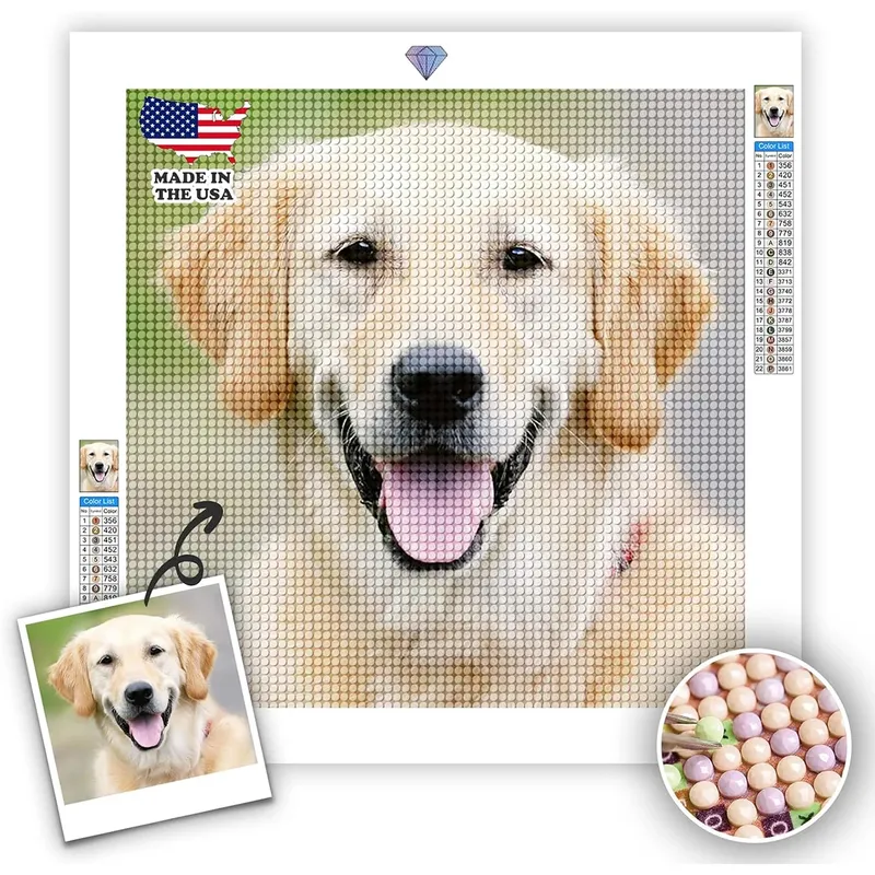 Kit peinture diamant personnalisée photo 20 à 50 cm