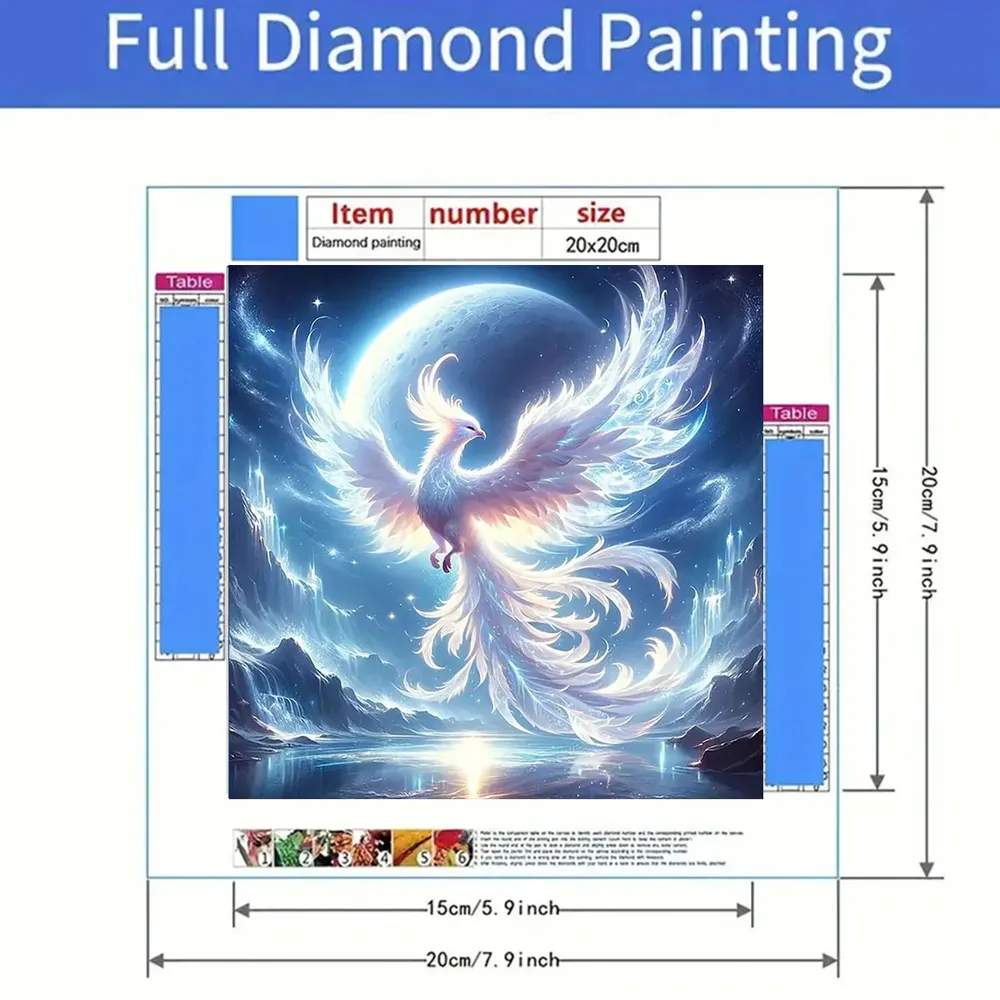 Kit peinture diamant Phénix One Piece 20 à 40 cm