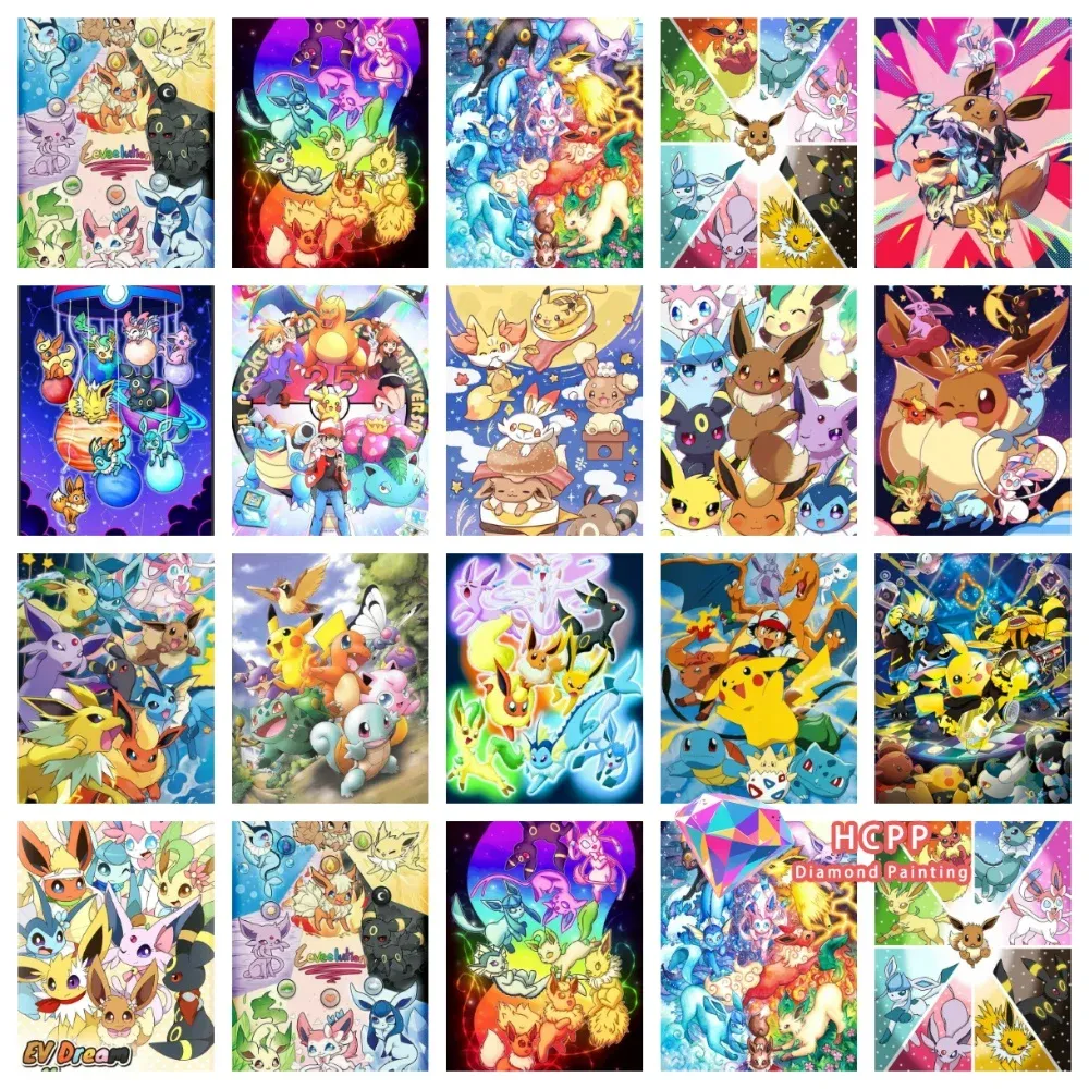 Kit peinture diamant Pikachu anime 20x30 à 50x70 cm