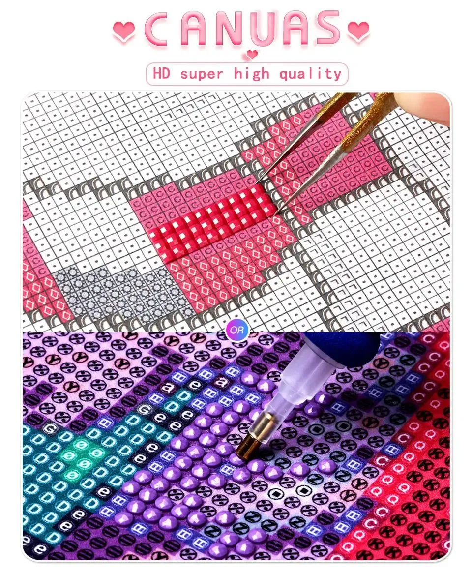 Kit peinture diamant résine AB et poussière de fée 5D