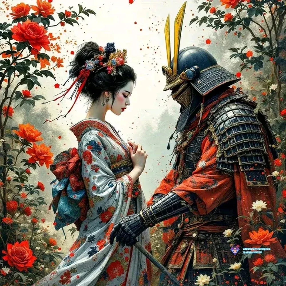 Kit peinture diamant samouraï japonais 20 à 50 cm